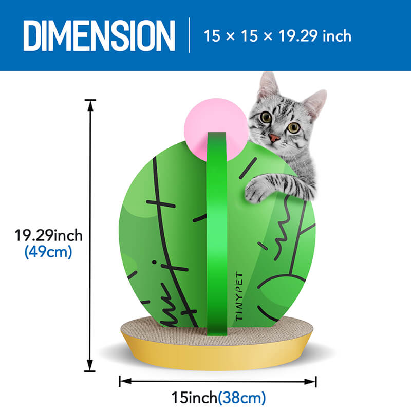 15" Green Cactus Shape Cat Scratching Board