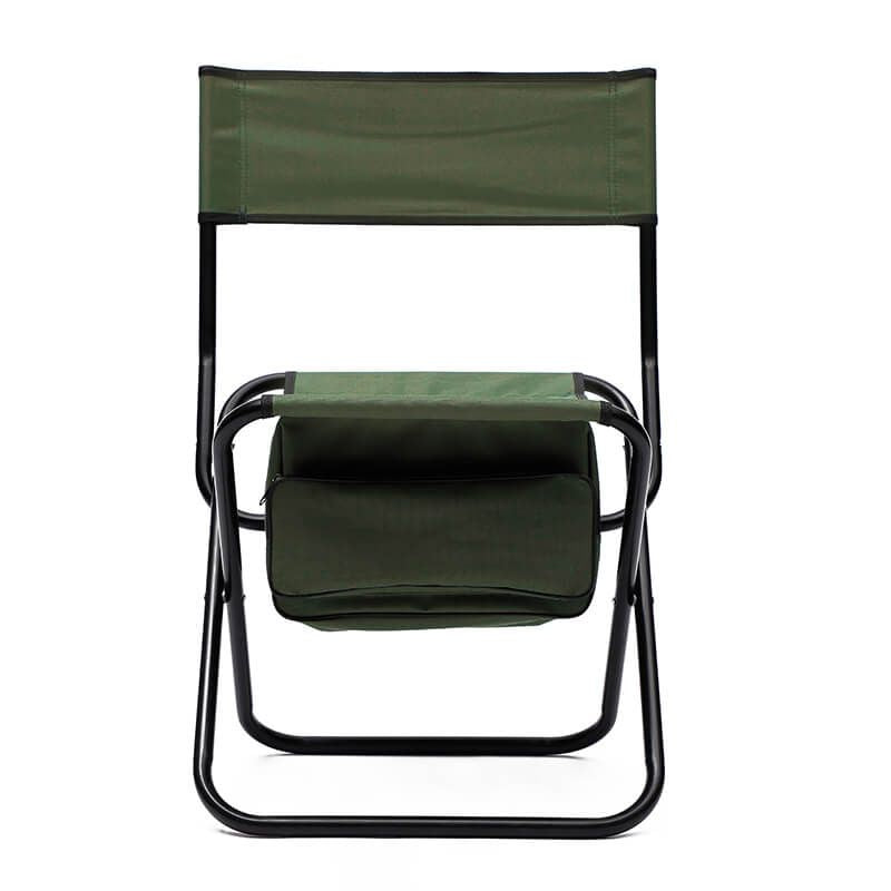 19.3" Green 2 Piece Folding Outdoor Chair With Storage Bag