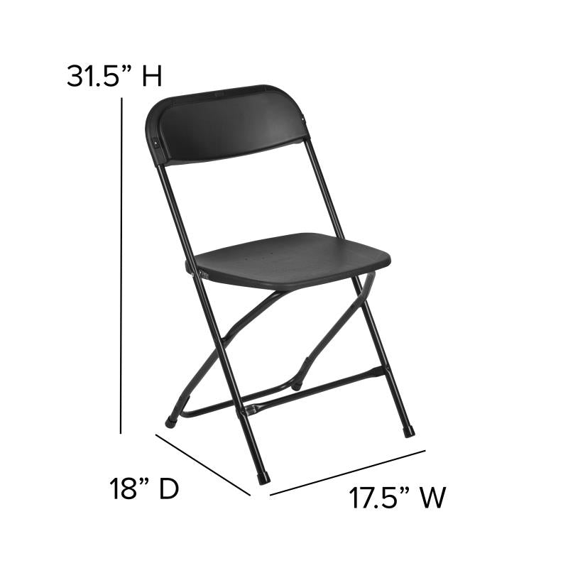 Black Plastic Folding Chair 