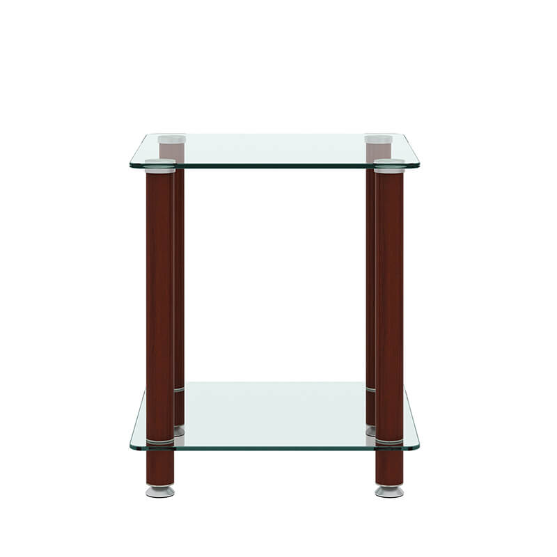 walnut and transparent side table