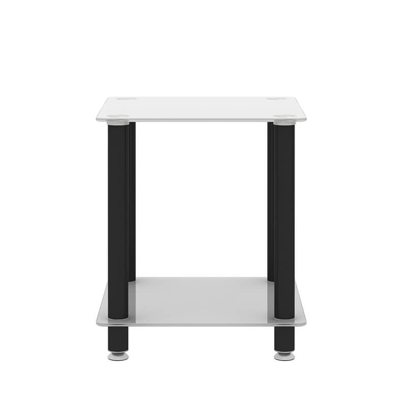 white and black side table