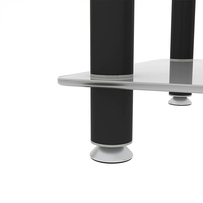 white and black side table