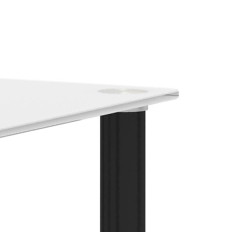 19.37" Modern 2-Tier Space End Table - White & Black