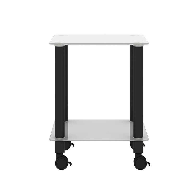 white and black side table