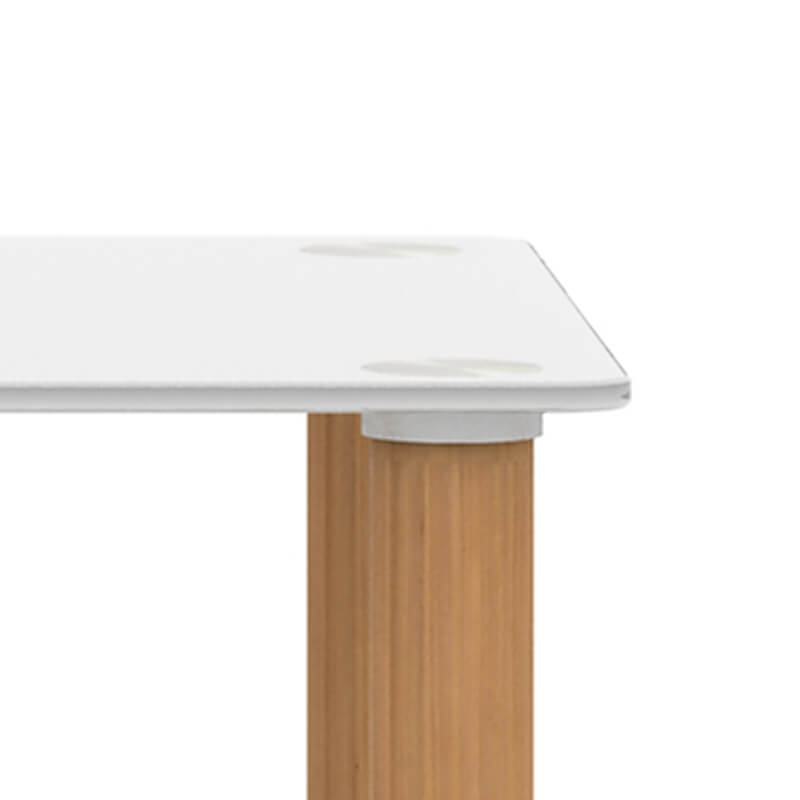 19.37" Modern 2-Tier Space End Table - White & Oak