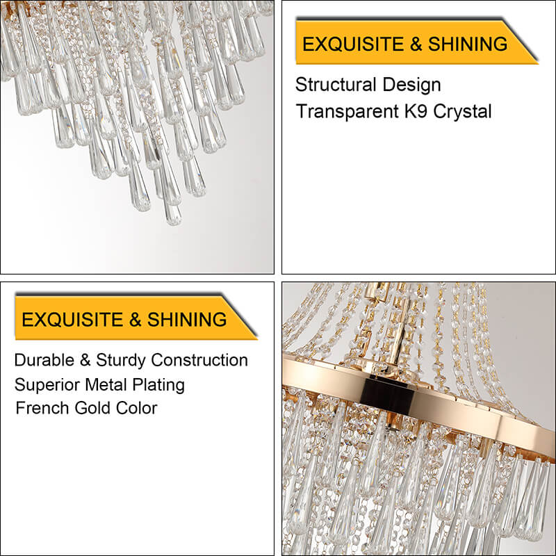 Gold Crystal Chandelier