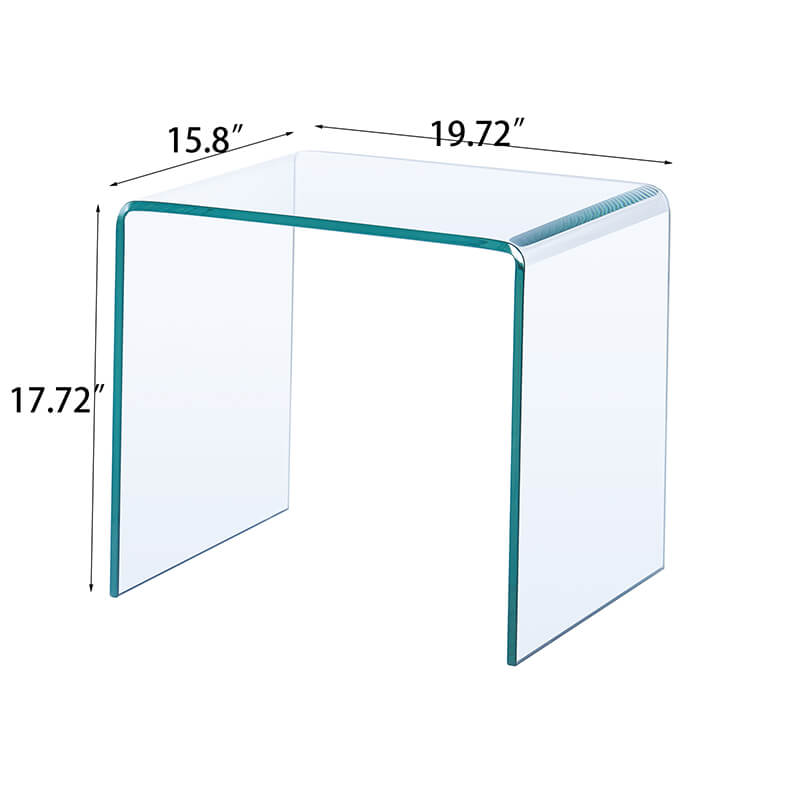 glass end table