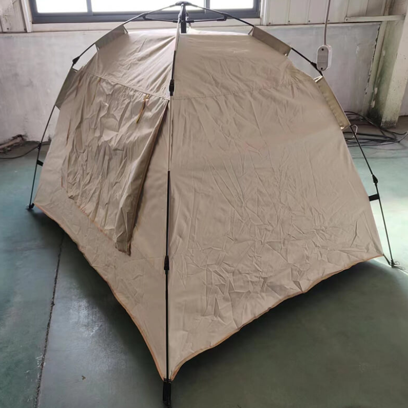 2-5 Person Light Beige Waterproof Family Camping Dome Tent