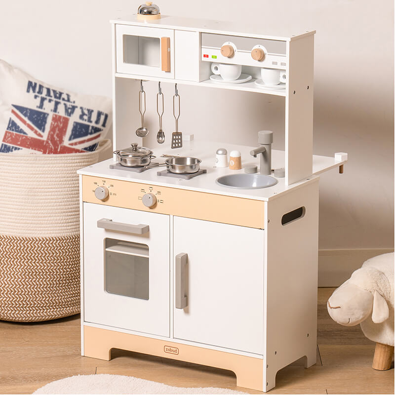 2-IN-1 DIY Wooden Kitchen Playset for KIDS