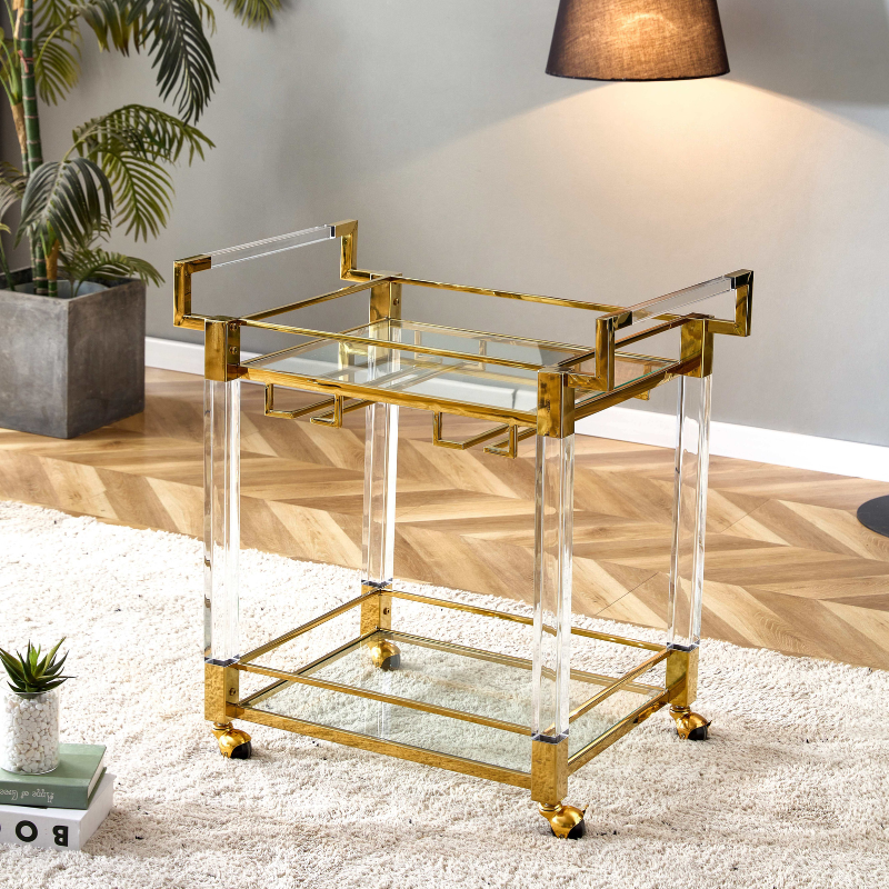 Acrylic Bar Cart 