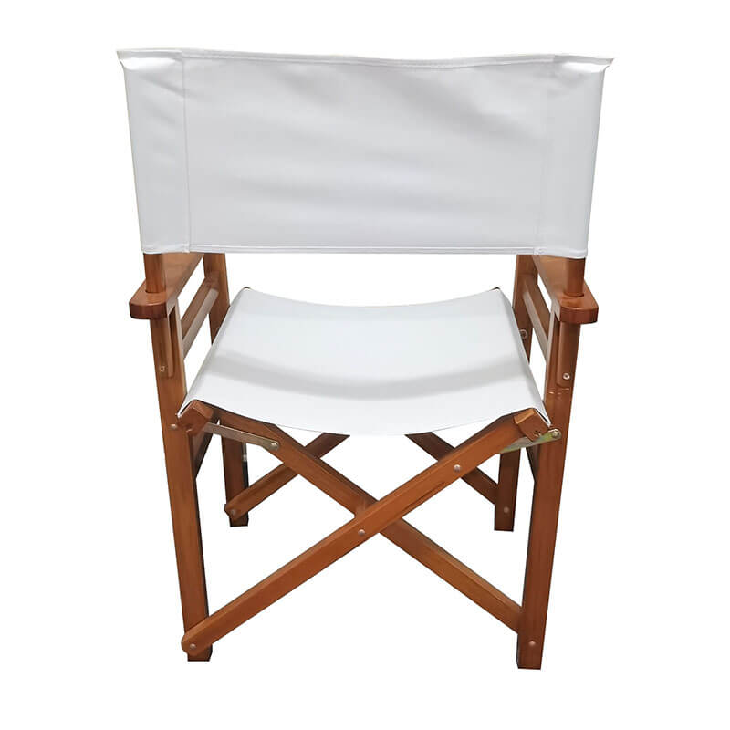 23" Modern White Wooden Folding Chair