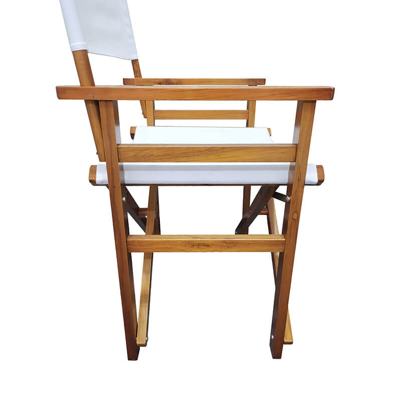 23" Modern White Wooden Folding Chair