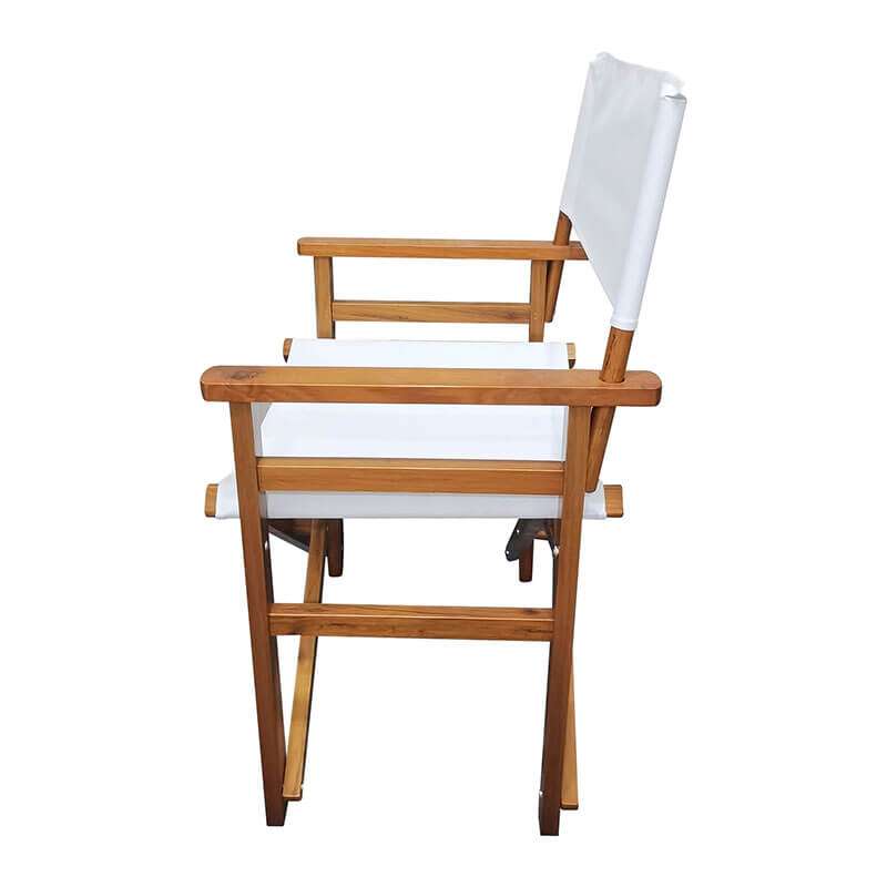 23" Modern White Wooden Folding Chair