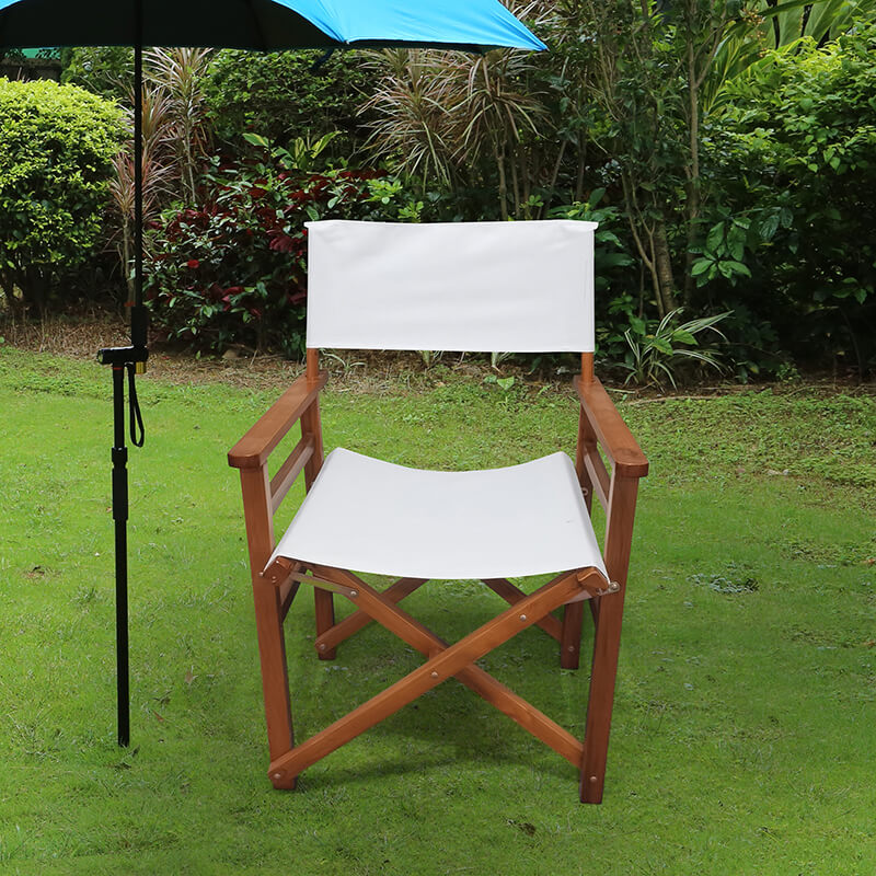 23" Modern White Wooden Folding Chair