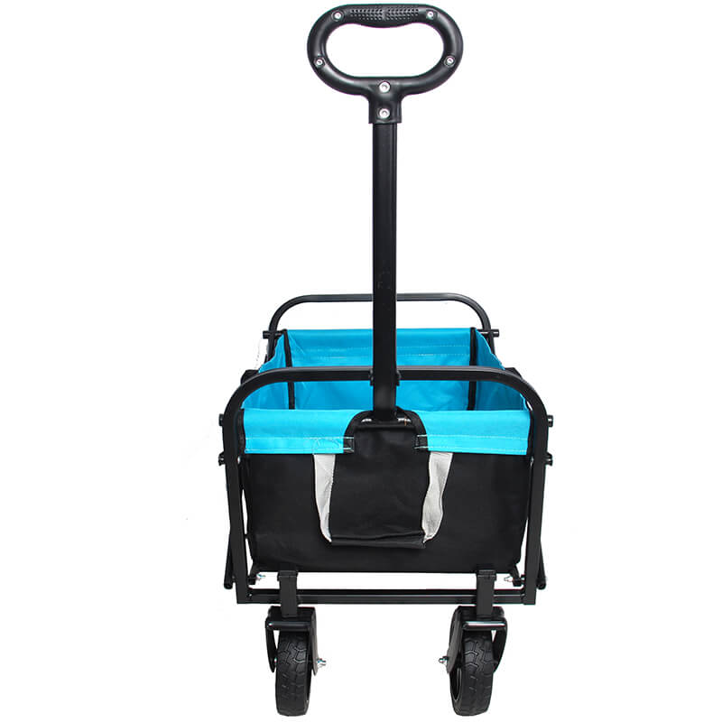 Black Blue Folding Wagon Garden Cart