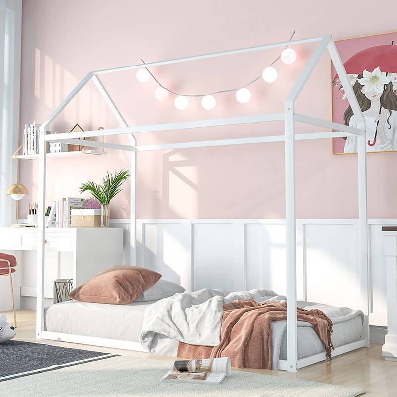 Twin Size Metal House Bed Frame