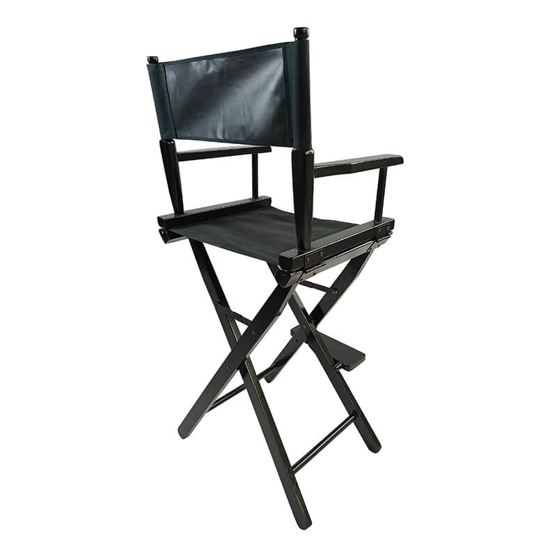 20.8" Modern Black Home Director's 2 Piece Folding Chair