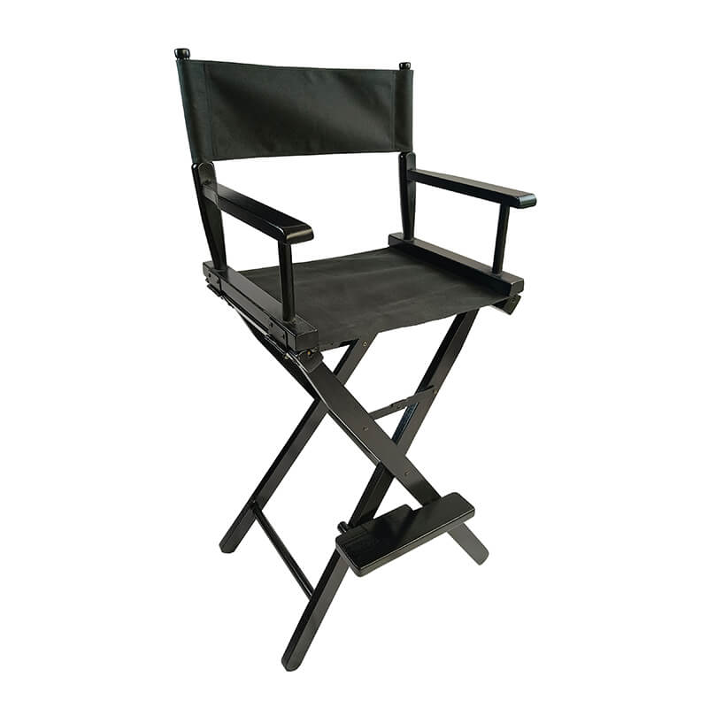 20.8" Modern Black Home Director's 2 Piece Folding Chair