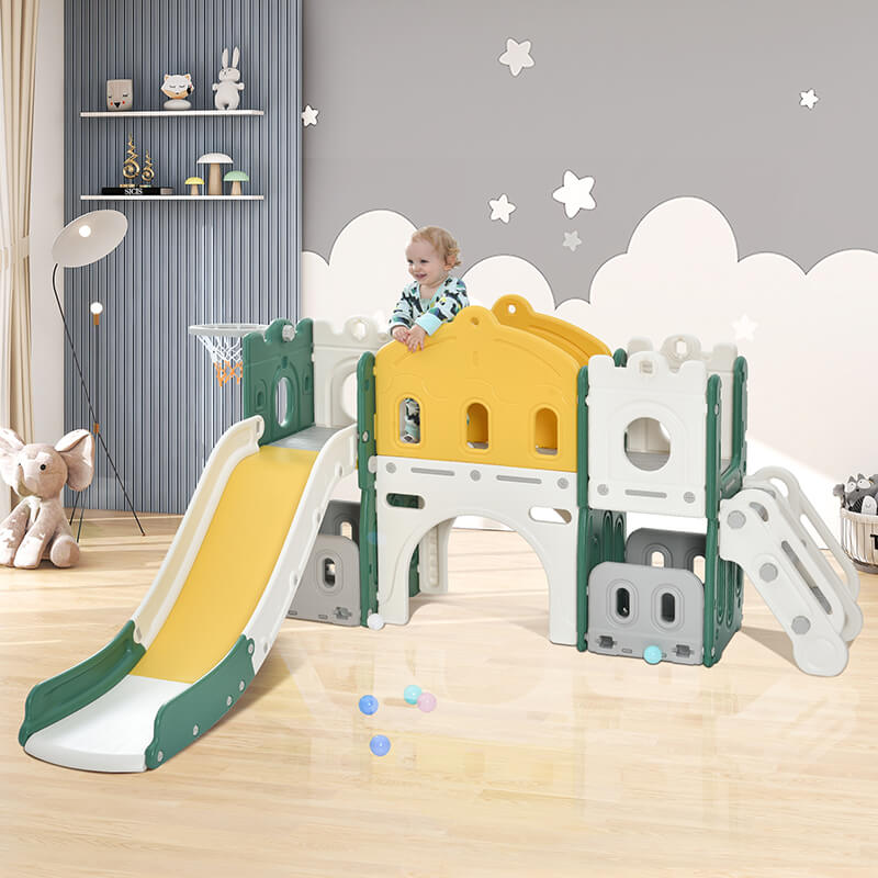 72" Green Castle Climber Kids Playset