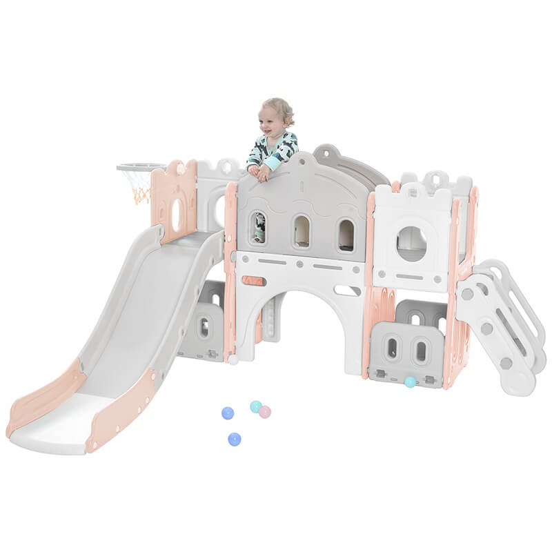 Castle Climber Kids Slide Playset Structure