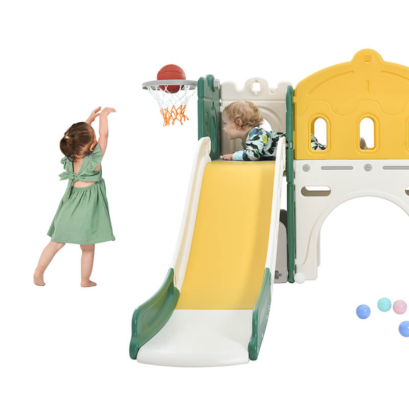 72" Green Castle Climber Kids Playset