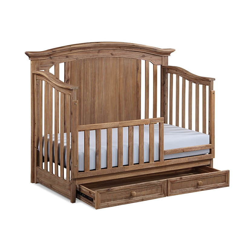 Beige Convertible Biscotti Solid Wood Crib