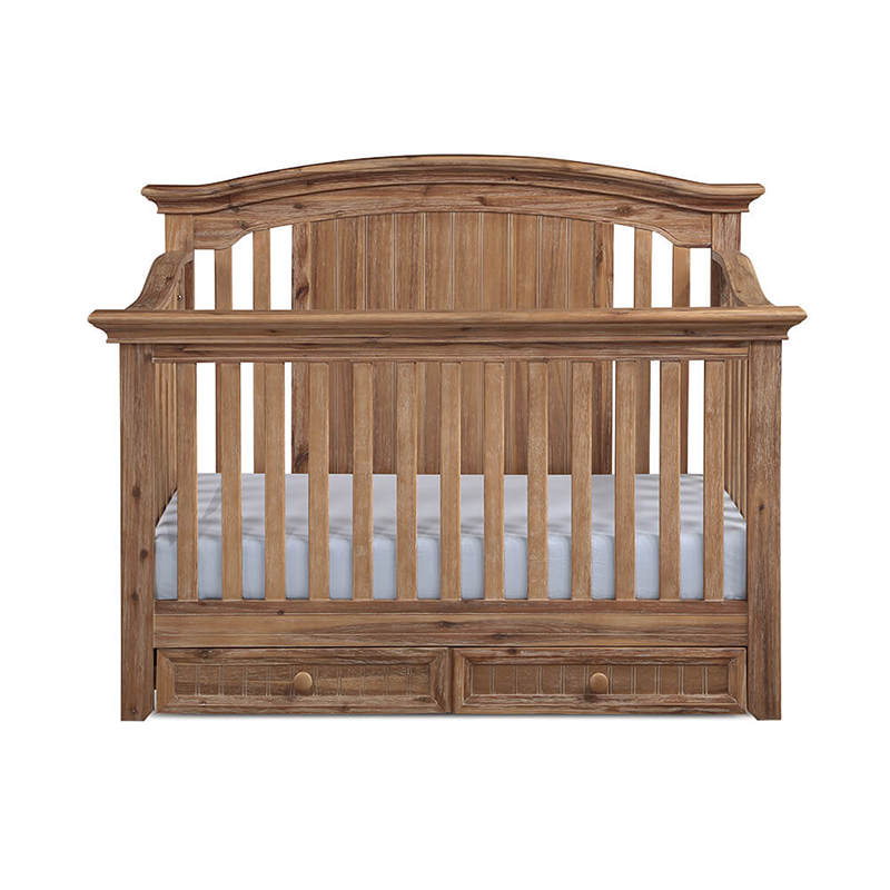 Beige Convertible Biscotti Solid Wood Crib