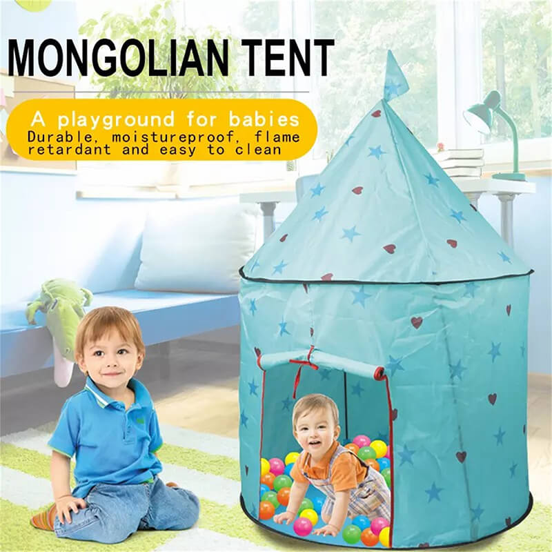 Blue Princess Castle Play Tent House