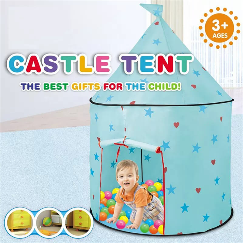 Blue Princess Castle Play Tent House