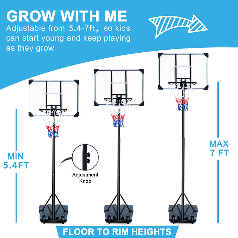 28" Adjustable Height Basketball Hoop Stand