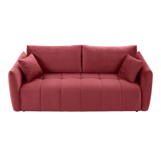 Modern Wine Red 3-Seater Sectional Sofa