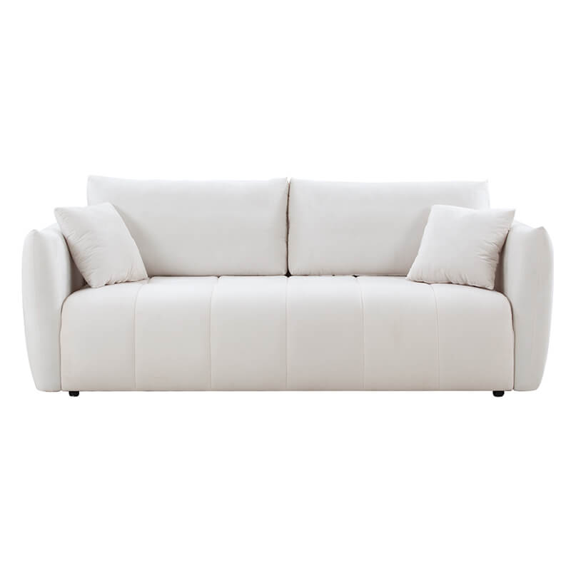 Modern Beige Fabric Sectional Couch Sofa