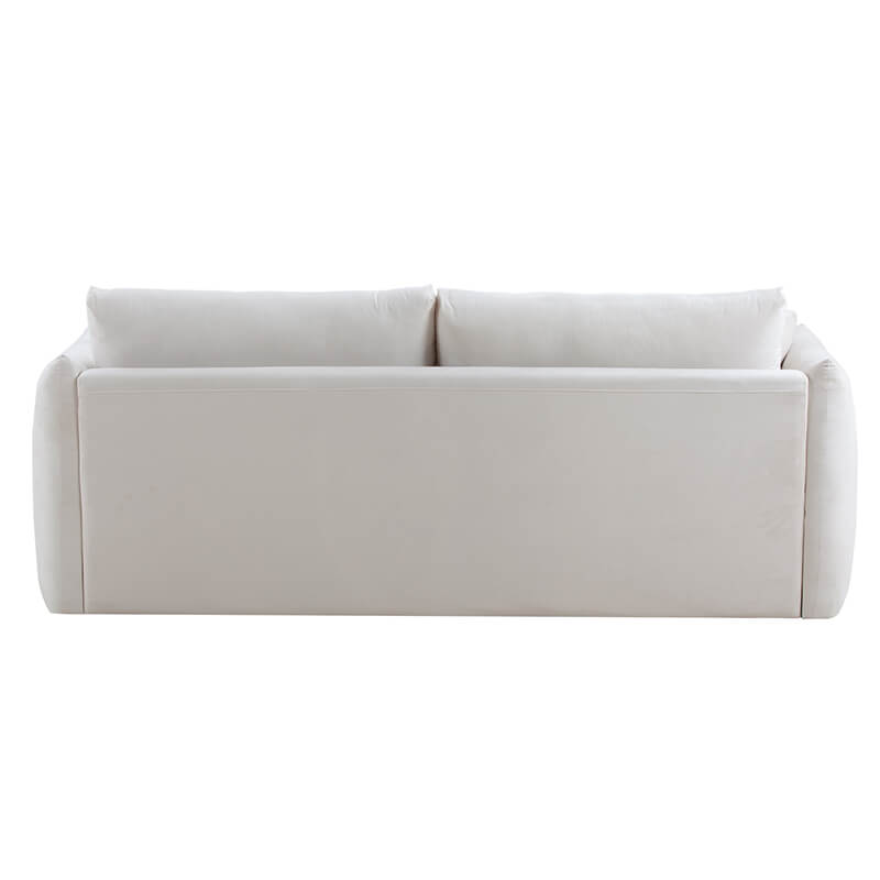 Modern Beige Fabric Sectional Couch Sofa