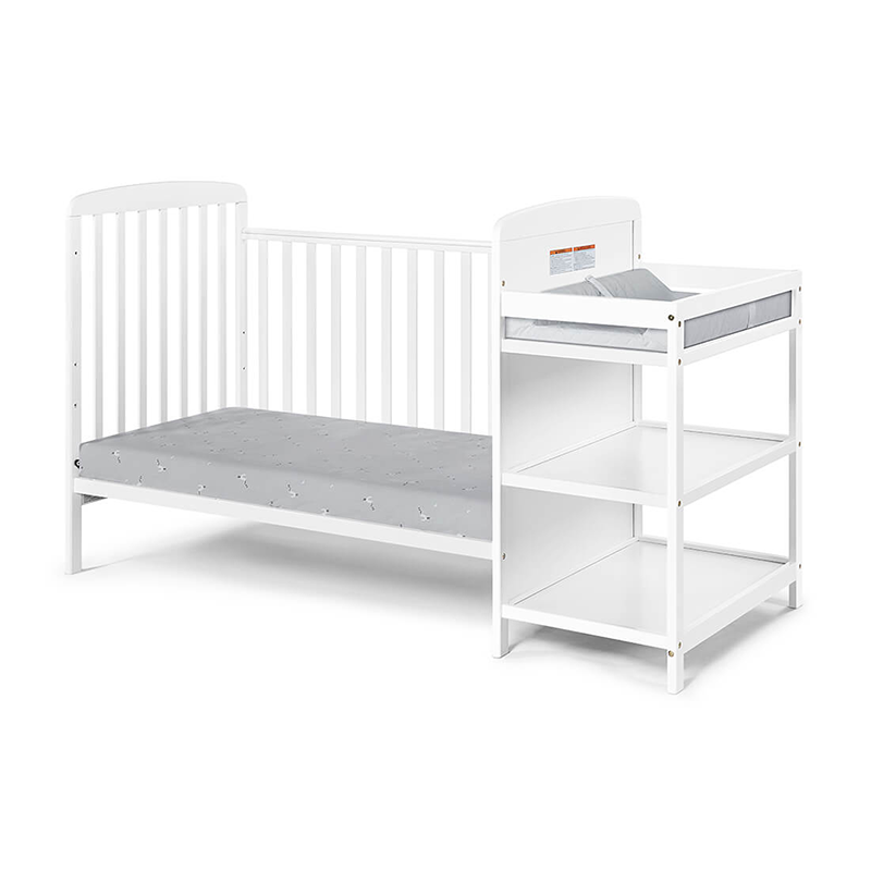 White Ramsey Convertible Solid Wood Crib