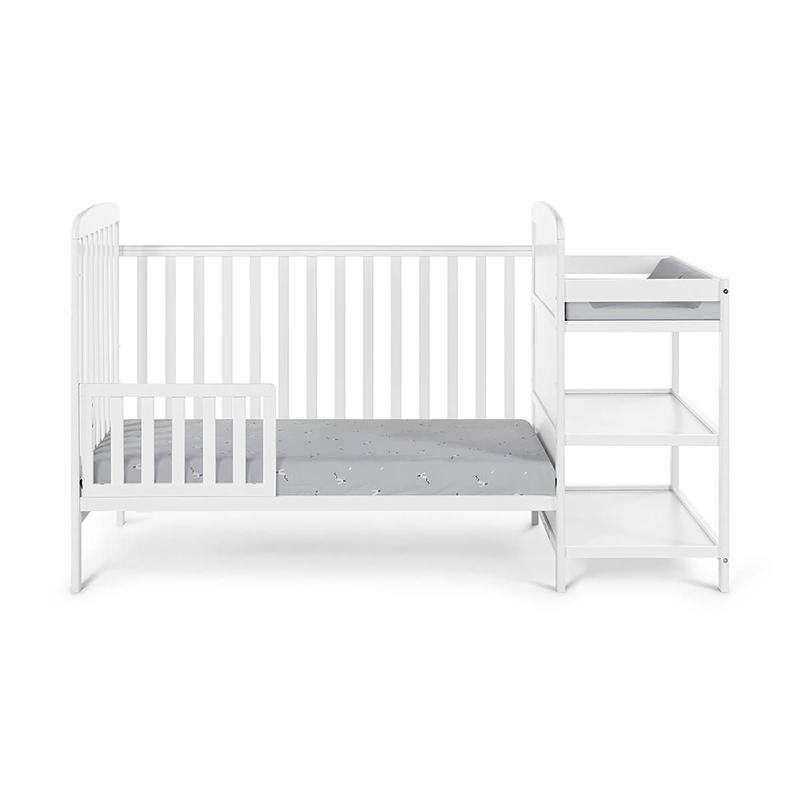 White Ramsey Convertible Solid Wood Crib