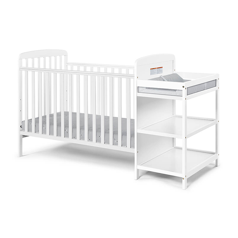 White Ramsey Convertible Solid Wood Crib