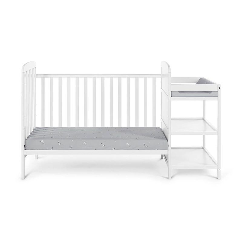 White Ramsey Convertible Solid Wood Crib