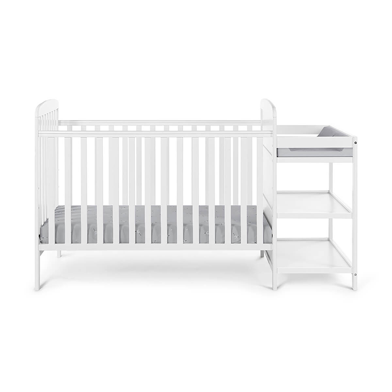 White Ramsey Convertible Solid Wood Crib