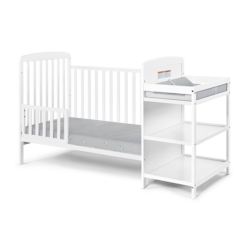 White Ramsey Convertible Solid Wood Crib