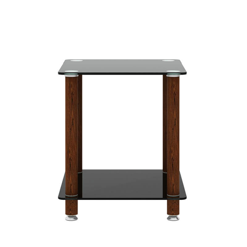 black and walnut side table