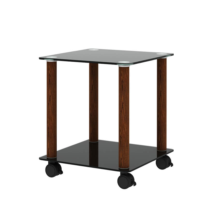 black and walnut side table