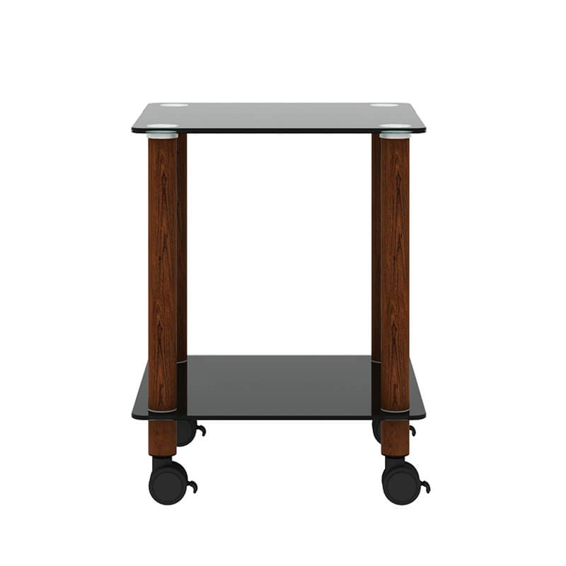 black and walnut side table