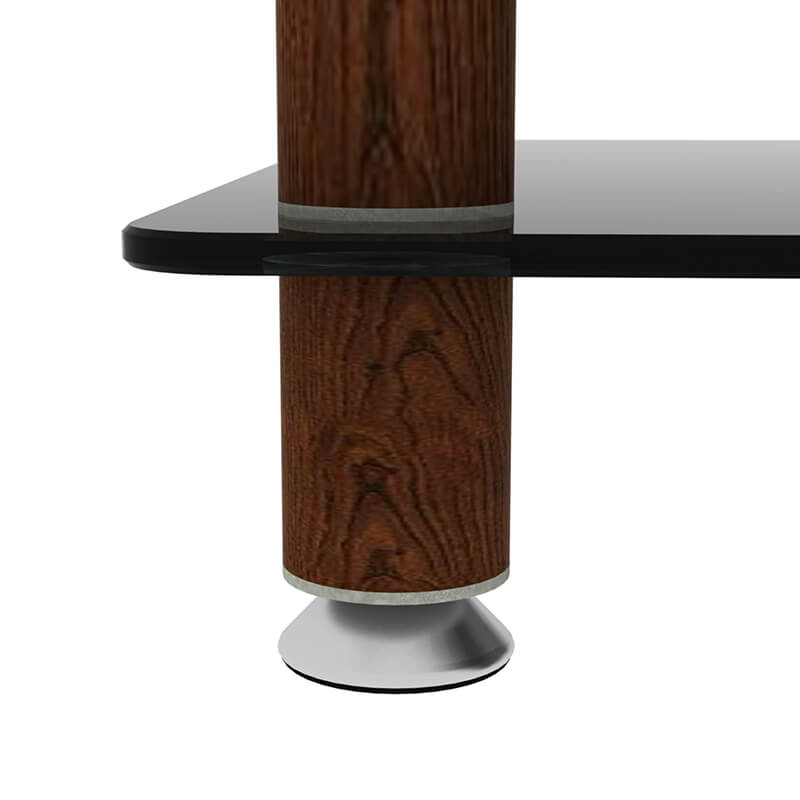 black and walnut side table