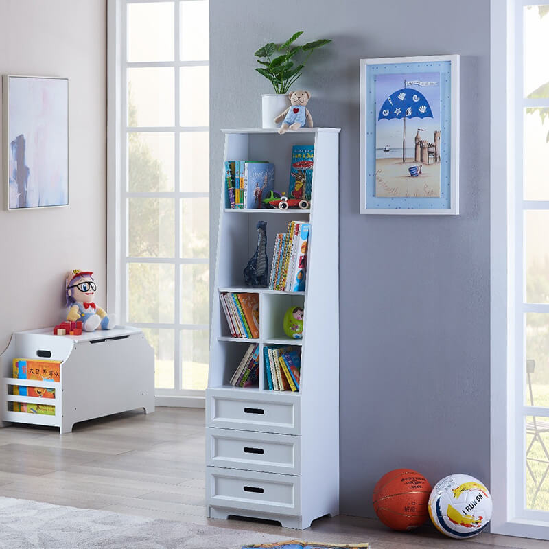 15.7" Classic White Funnel Kids Bookcase