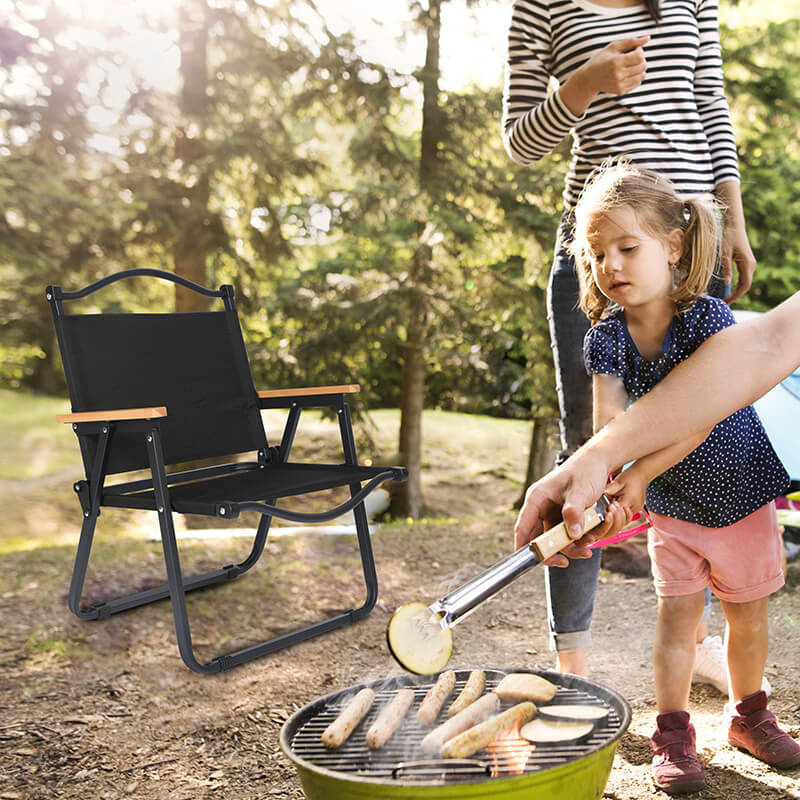 Black Small Leisure Folding Camping Chair