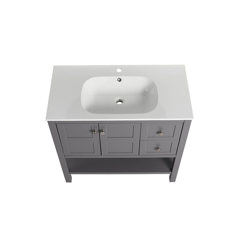 Modern Rock Grey Plywood Bathroom Vanity