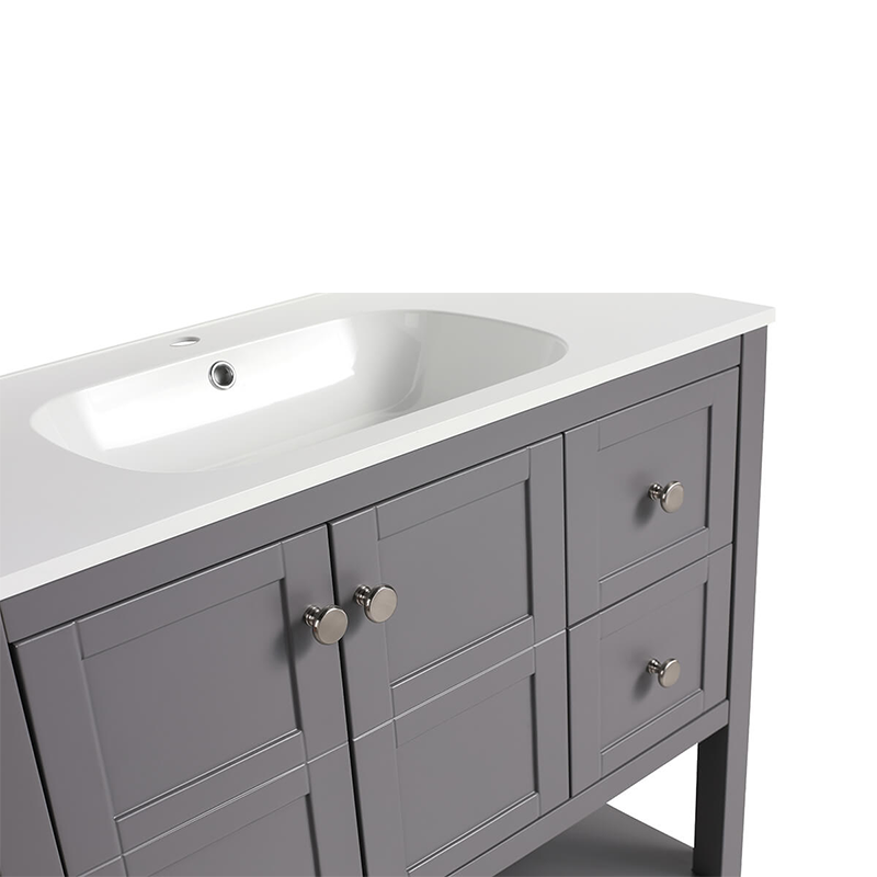 Modern Rock Grey Plywood Bathroom Vanity