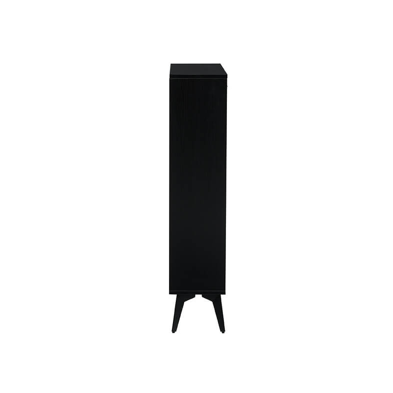 Modern Black Wooden Shoe Storage Cabinet