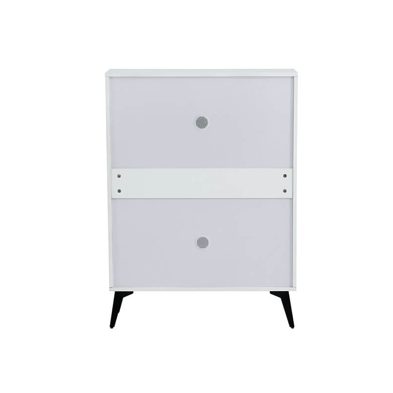 31.5" White Wooden Shoe Storage Cabinet