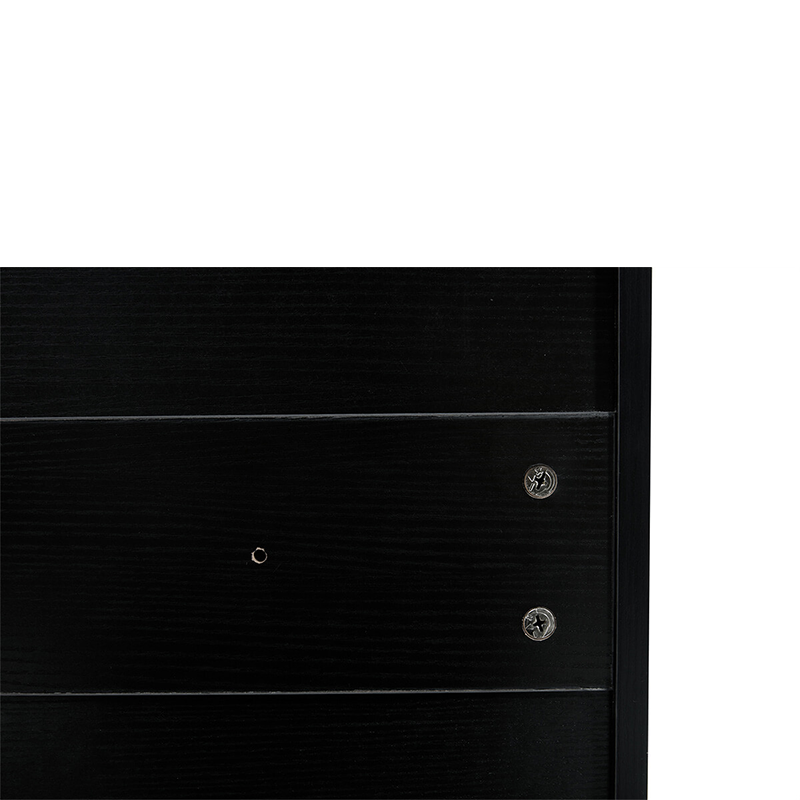 Modern Black Wooden Shoe Storage Cabinet